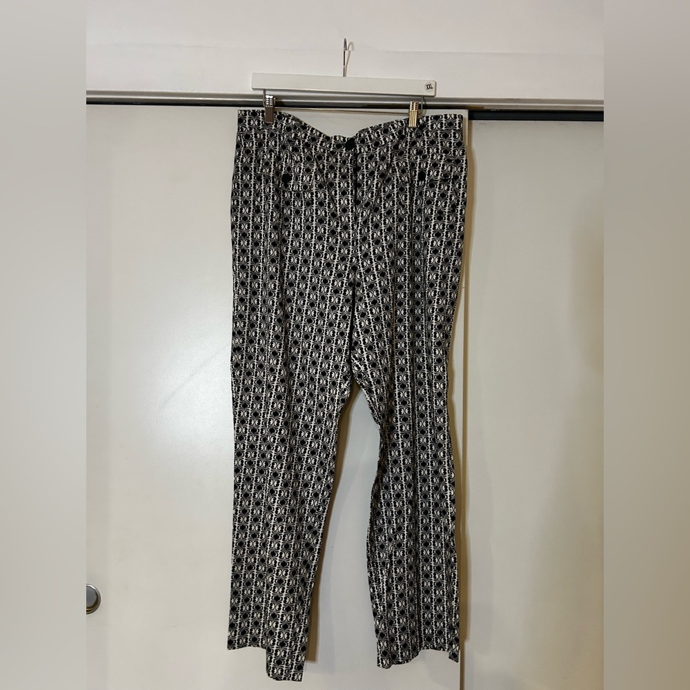 Talbots Black and Cream Swirl Pants